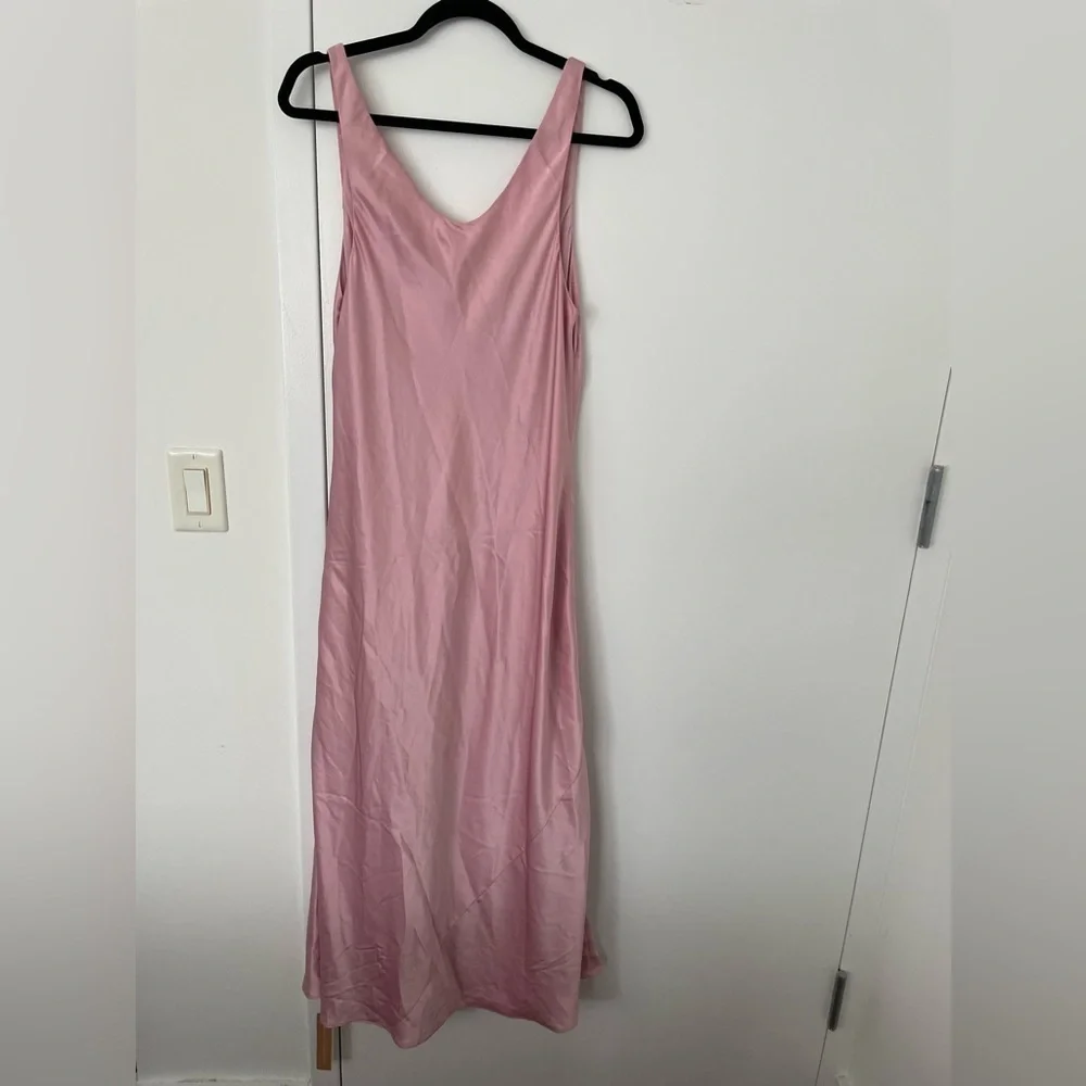 Reformation Bevin Satin Dress in Babygirl NWT